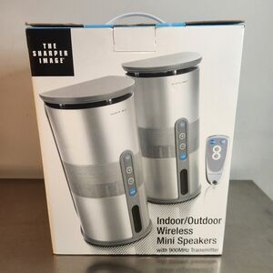 Sharper Image Gray Wireless Speakers NO REMOTE